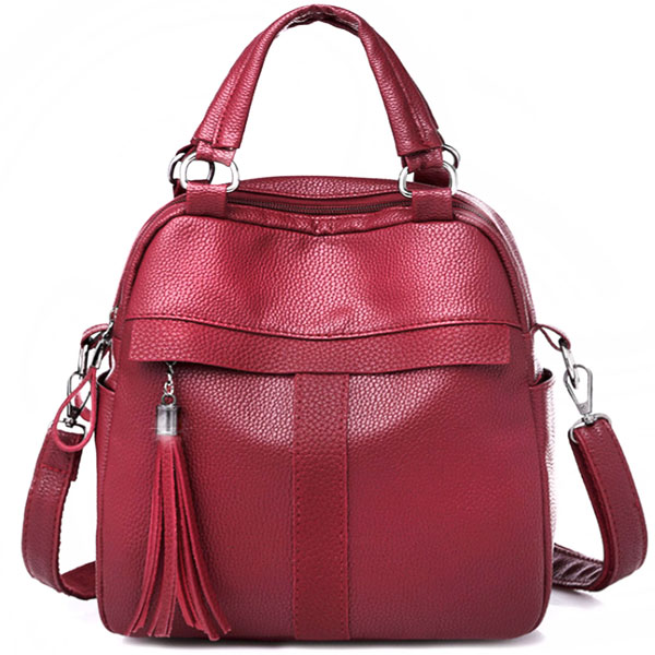 Zen Zen Bolsa Mochila Para Dama De Material Tipo Piel Versátil Con Tirantes Para Usar Como Mochila O Como Bolso Escolar Casual