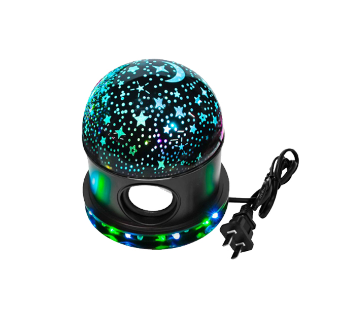 Bocina Bluetooth Inteligente Con Control Proyector Rgb Luces De Colores 