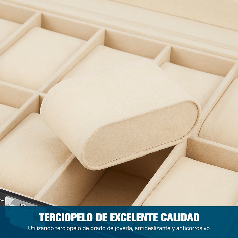 Estuche Organizador De Relojes Y Joyas 12 Espacios