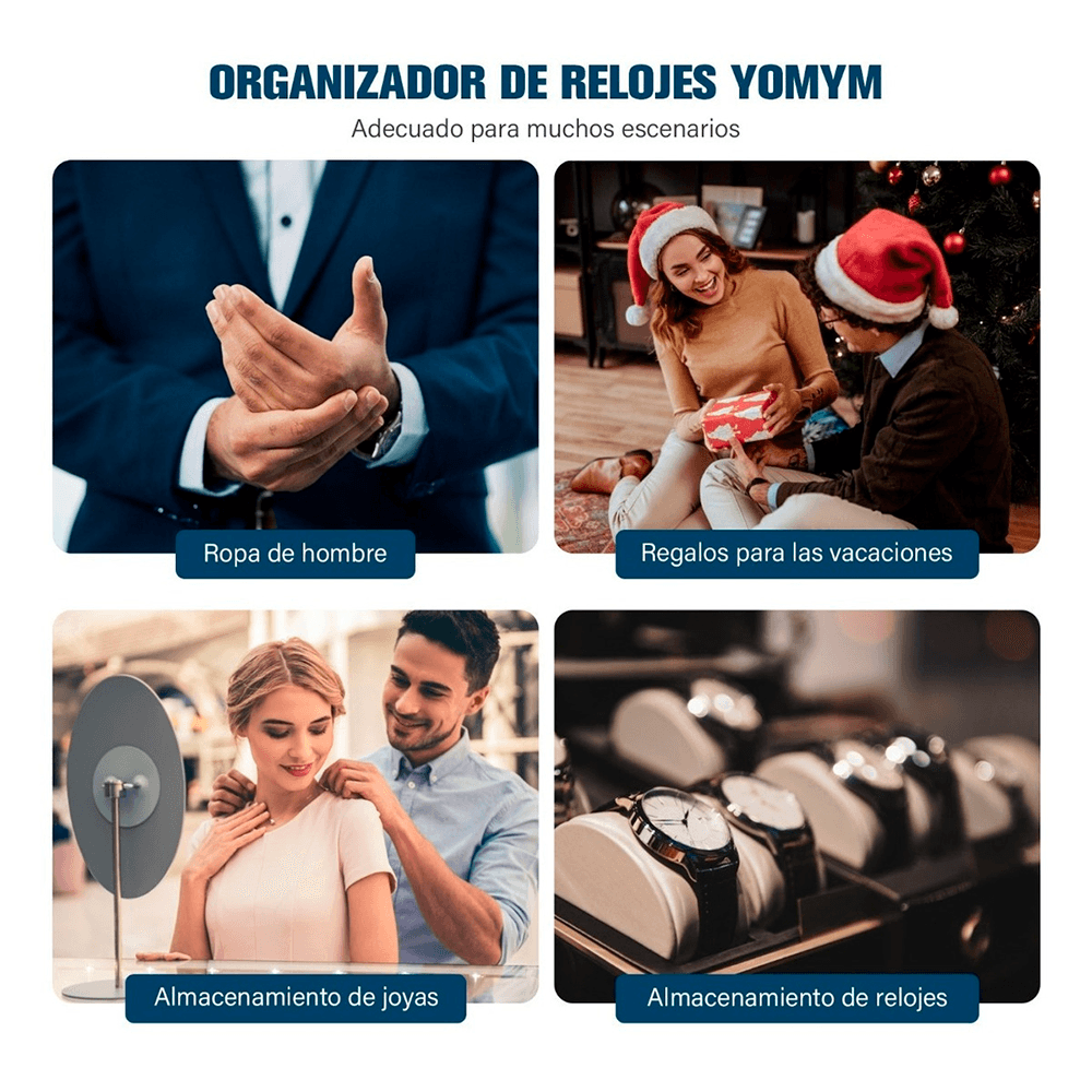 Estuche Organizador De Relojes Y Joyas 12 Espacios