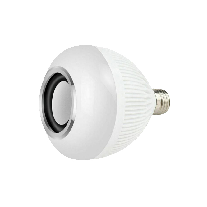 Foco Lampara Led Bluetooth Con Bocina Rgb De Colores Control E27 840 Lm 12 W