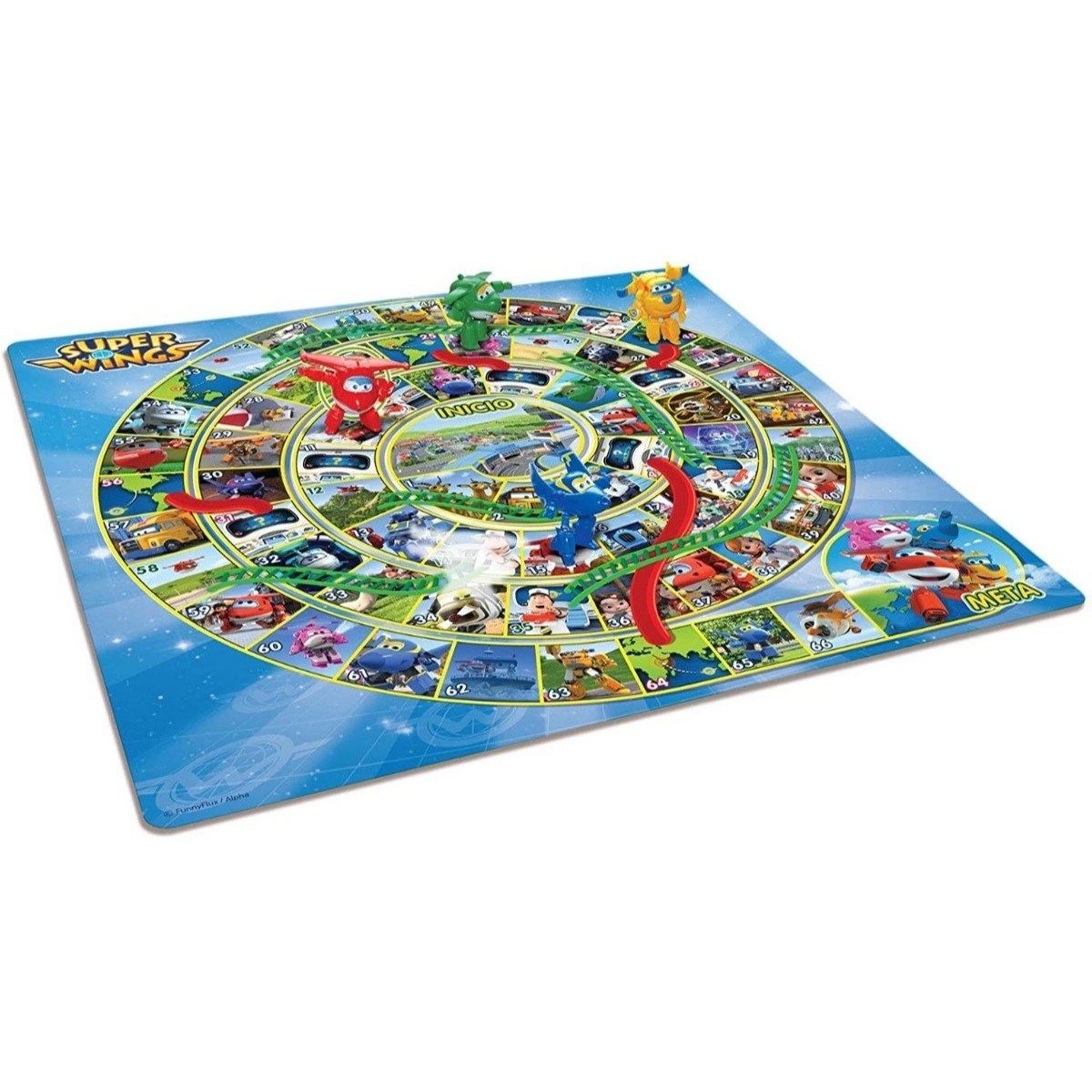 Super Wings Juego De Mesa Toboganes Y Escaleras Fotorama