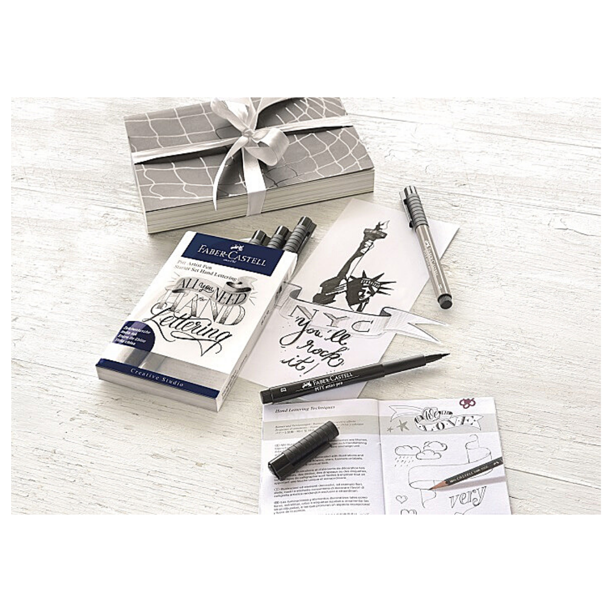 Set Con 8 Rotuladores Faber Castell Kit De Inicio Para Dibujo Y Caligrafía