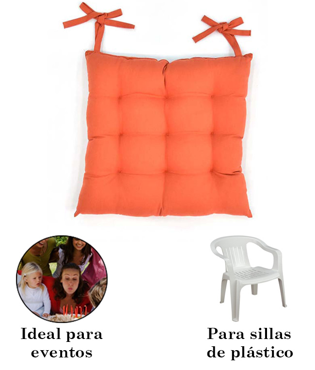 Cojines Para Sillas De Plástico Para Exteriores Chedrón | 6 Piezas