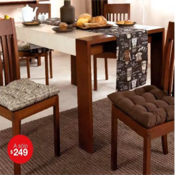 Cojines Para Sillas De Plástico Para Exteriores Chedrón | 6 Piezas