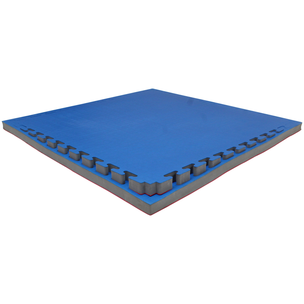 Paquete de 5 pza de Tatami para Judo Fire Sports 1m*1m*4cm de grosor Bicolor Rojo/Azul