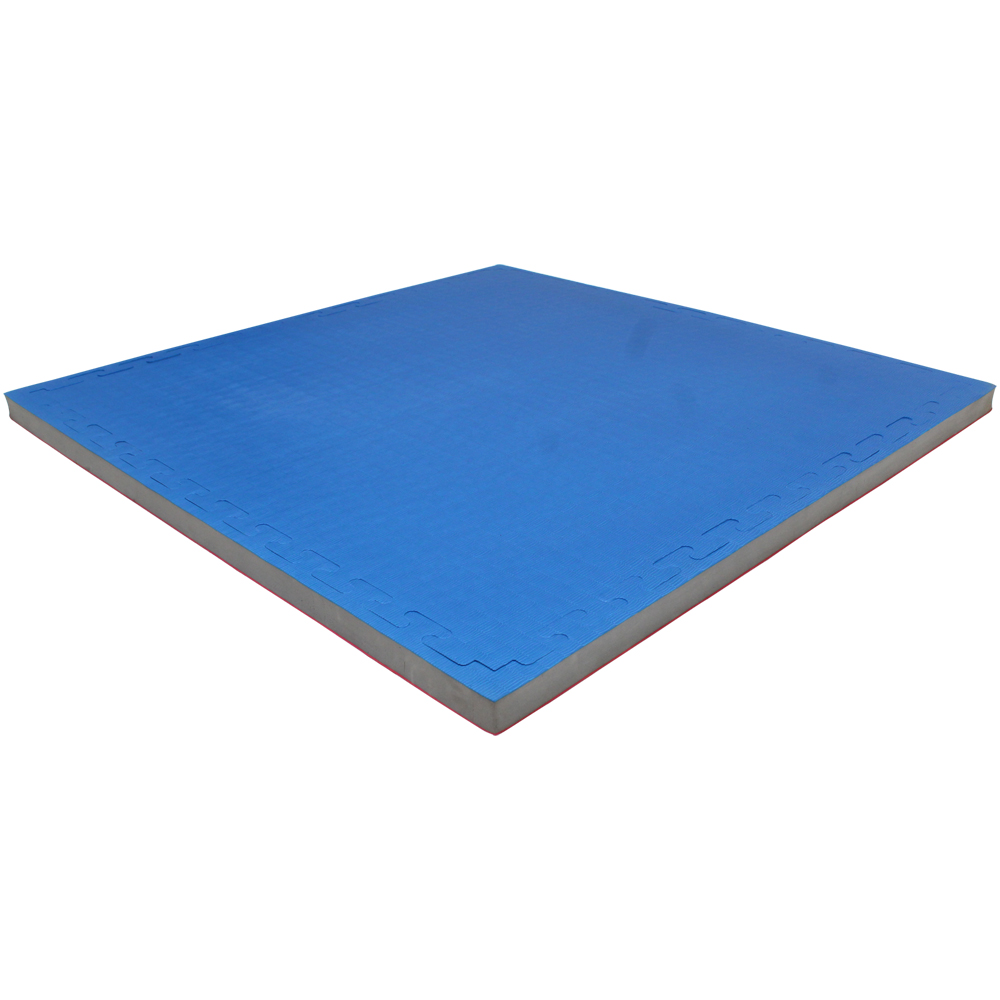 Paquete de 5 pza de Tatami para Judo Fire Sports 1m*1m*4cm de grosor Bicolor Rojo/Azul
