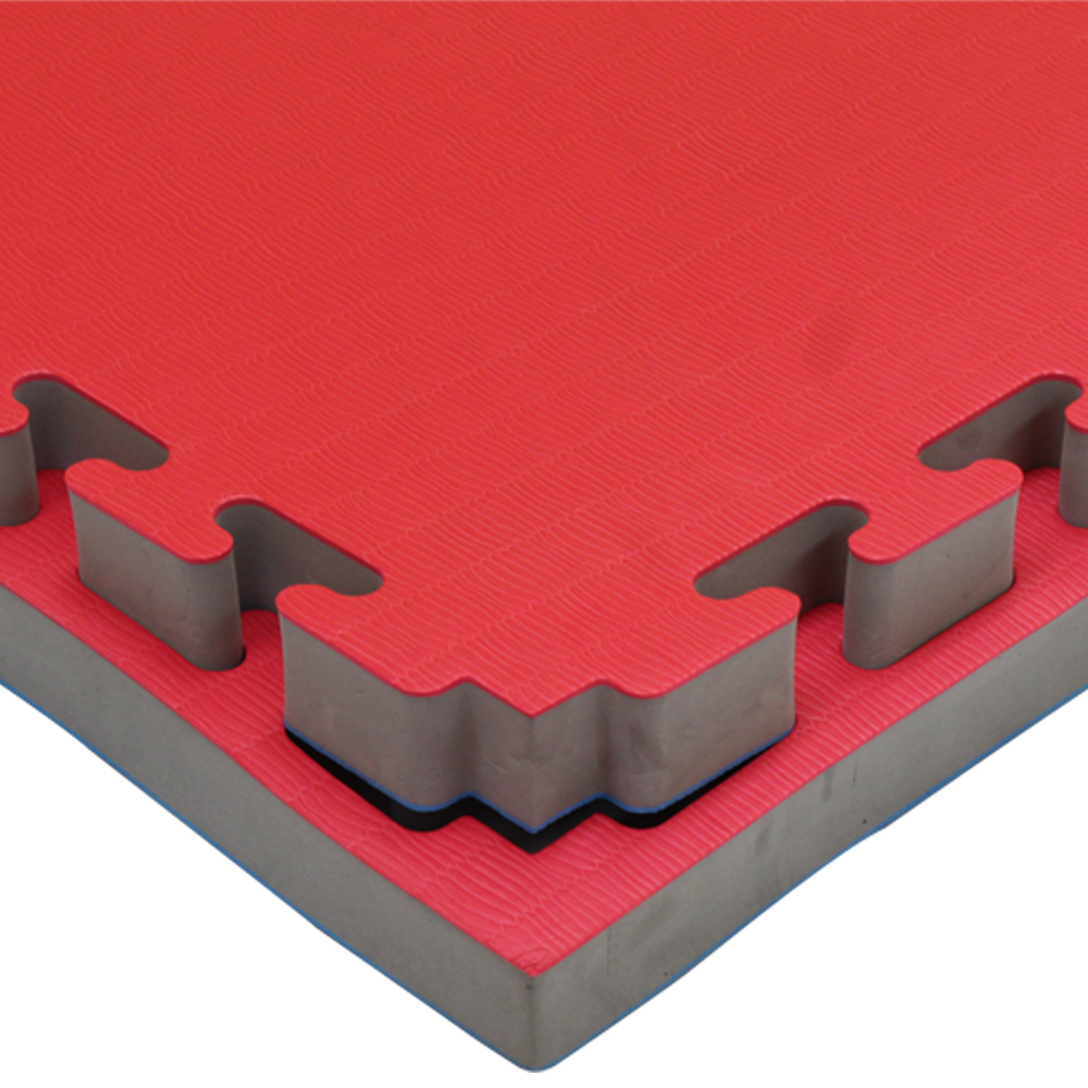 Paquete de 5 pza de Tatami para Judo Fire Sports 1m*1m*4cm de grosor Bicolor Rojo/Azul