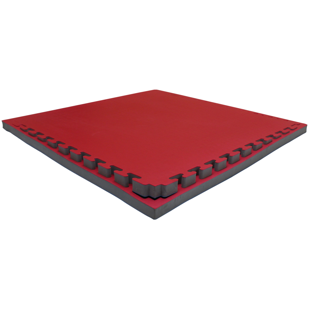 Paquete de 5 pza de Tatami para Judo Fire Sports 1m*1m*4cm de grosor Bicolor Rojo/Azul