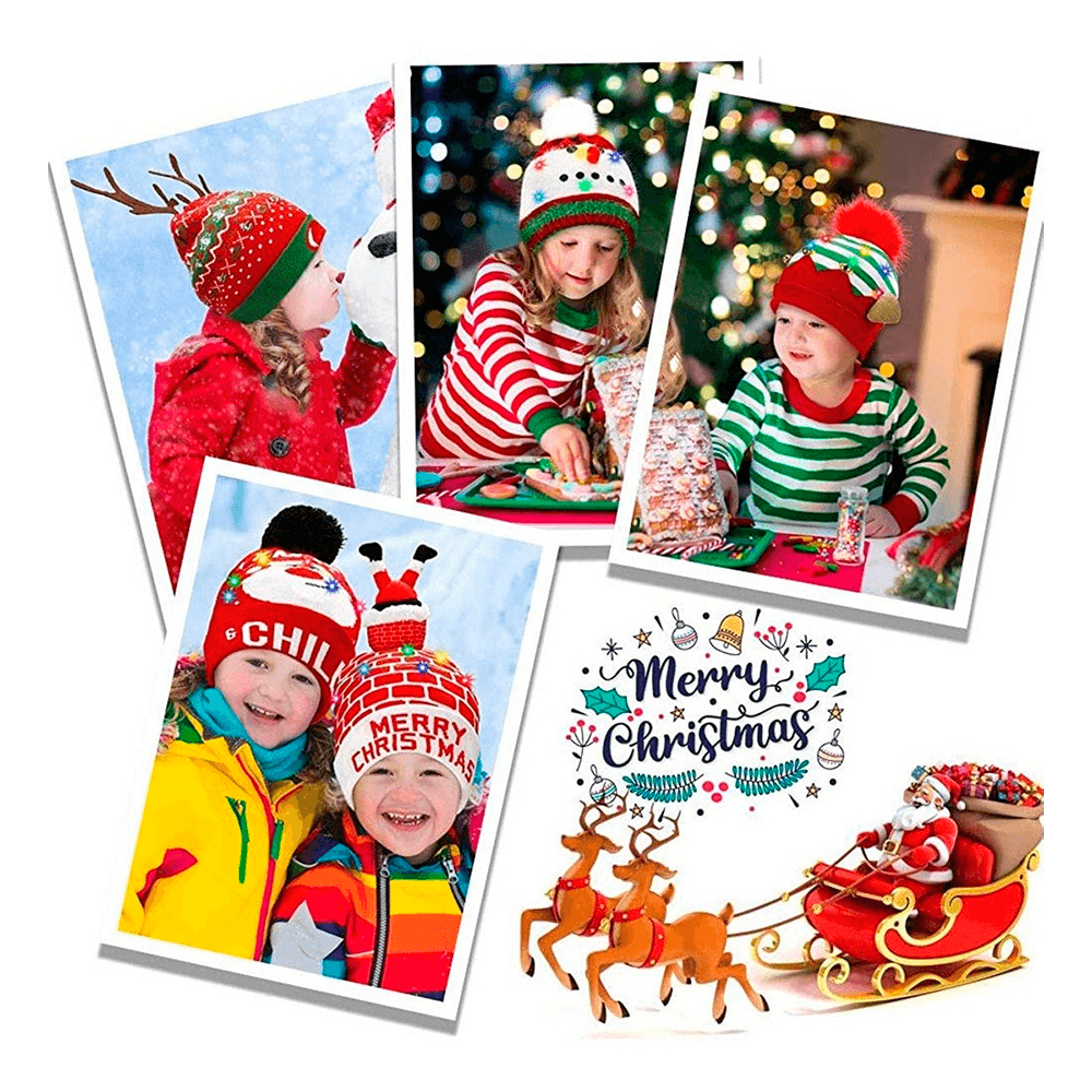 Gorro Navideño iluminado con luces LED Galleta de Jengibre