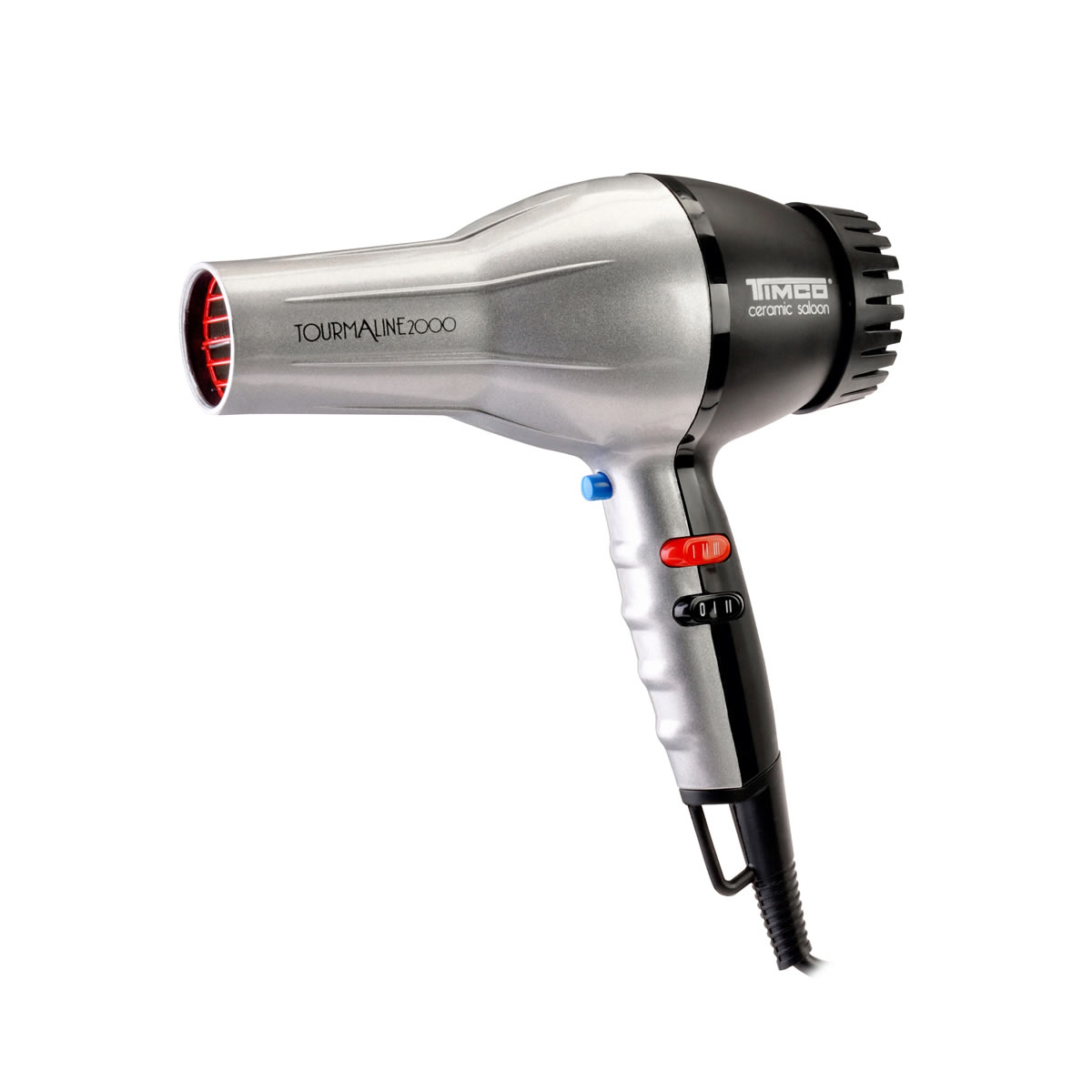 Secadora De Cabello Timco TCS-2000 Con Tecnología Tourmaline - Plata