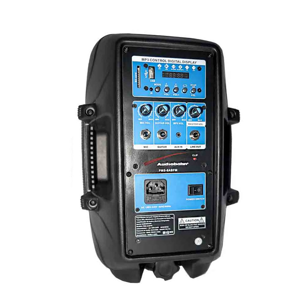 Bafle Activo Audiobahn Concerto Series PMS-8ABFM De 8 Pulgadas - Negro