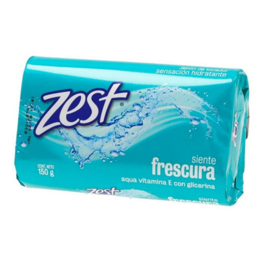 Jabón De Tocador Zest, Cont. Net. 150g (5 piezas)