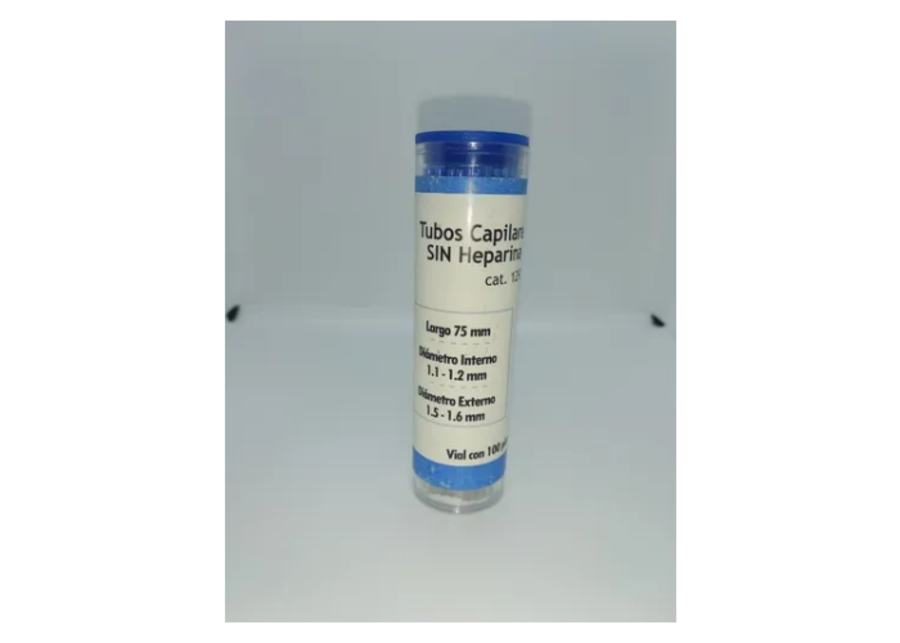 Tubos Capilares Sin  Heparina 100 Piezas