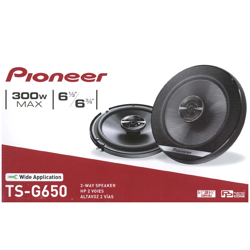 Par De Bocinas Para Auto Pioneer Ts-g650 6.5 Pulgadas 300 W Max