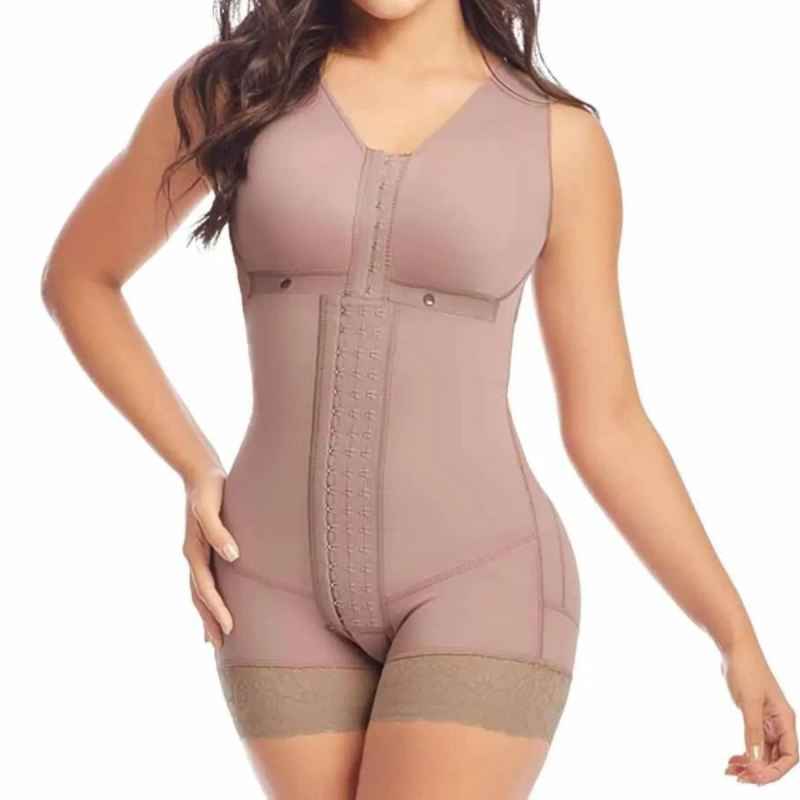 Fajas Colombianas Reductoras Post Operatorias con Brasier Alta Compresión, Fajas Colombianas Post Parto con Brasier Levanta Pompis Realce Natural, Faja Postquirúrgica con Brasier Levanta Glúteos