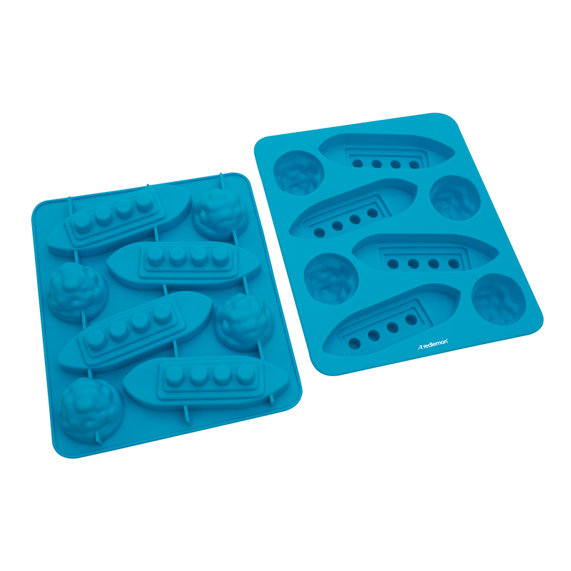 Moldes para Hielos de Silicón en Forma de Barco e Iceberg 2pz Redlemon