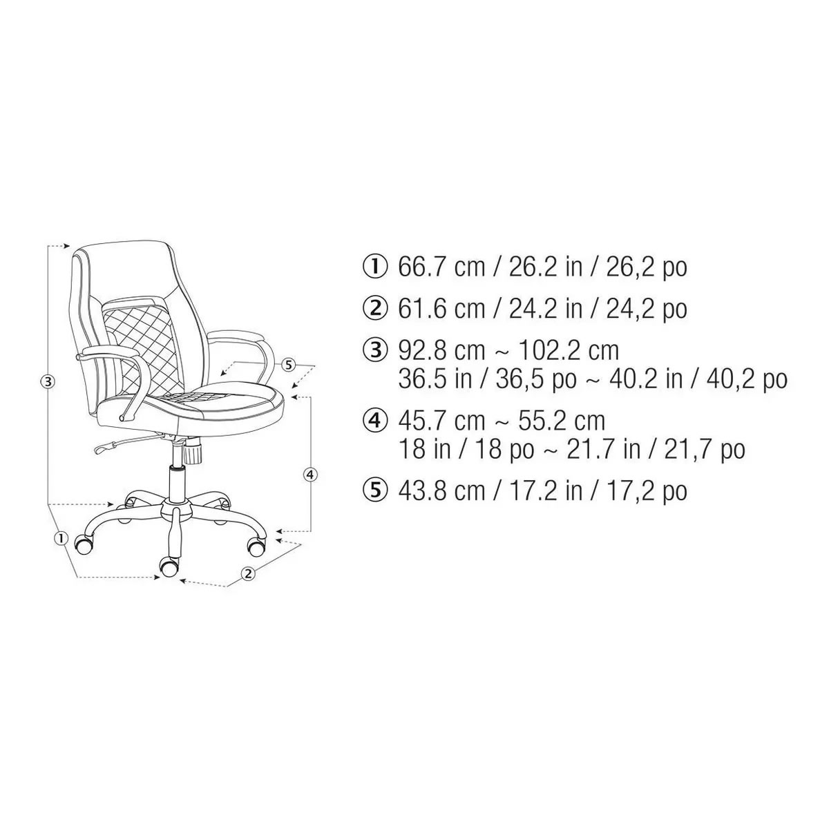 Silla de Oficina Ajustable True Innovations 1517994 CST