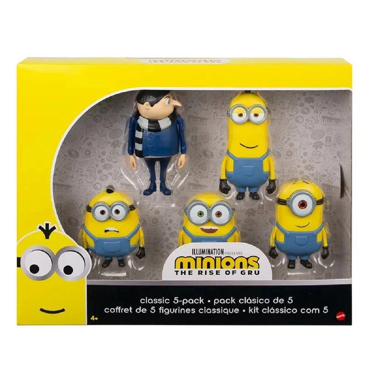 Set Minions Gru Kit Clásico Mattel Pack 5 Articulación en Brazos