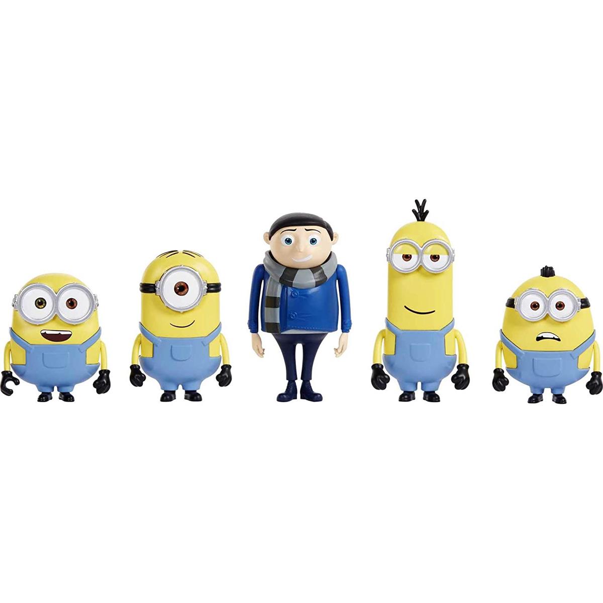 Set Minions Gru Kit Clásico Mattel Pack 5 Articulación en Brazos