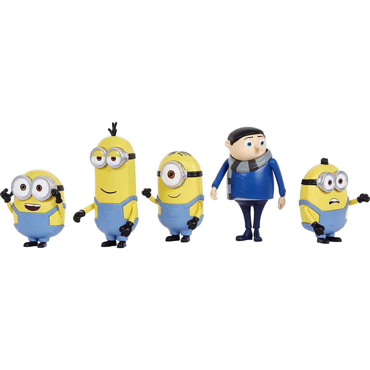 Set Minions Gru Kit Clásico Mattel Pack 5 Articulación en Brazos