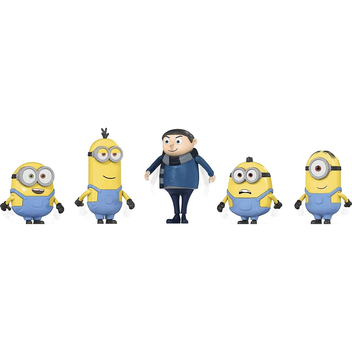 Set Minions Gru Kit Clásico Mattel Pack 5 Articulación en Brazos