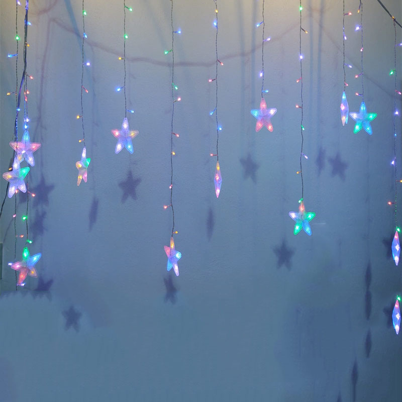 Cascada luz led Estrellas MM