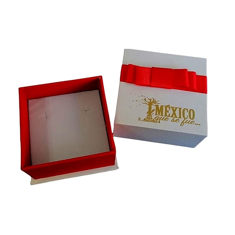 Anillo Corazon Rojo El Mexico QSF en Chapa de Rodio Ajustable SWAROVSKI ELEMENTS INCLUYE DE REGALO ARETES DIAMOND Y CAJA PARA REGALO