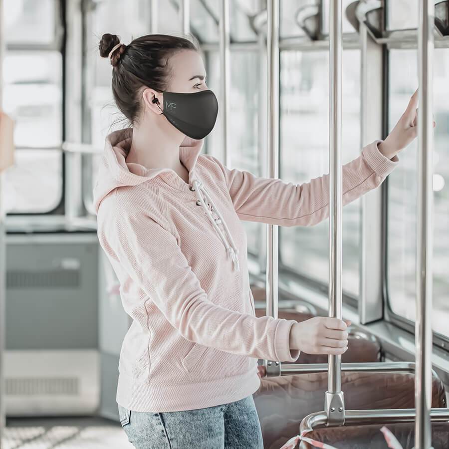 Audífonos Inalámbricos BT con Cubrebocas Inteligente Mediano-Grande MASKFONE