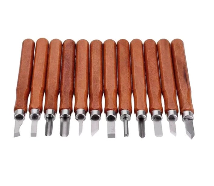 Juego Gubias 12pz Uso Profecional Detallado Madera