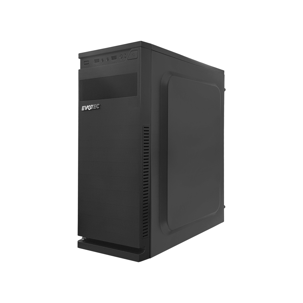 PC Celeron Dual Core J1800 8GB RAM 500GB Disco duro Gabinete ATX Mid-Tower Evotec EV-1015 con Fuente de Poder de 600W