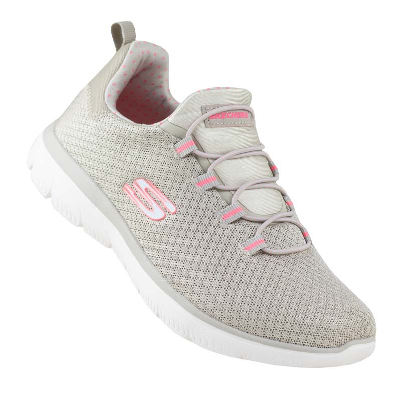 TENIS SKECHERS SUMMITS SPORT 149149 BEIGE ROSA MEMORY FOAM