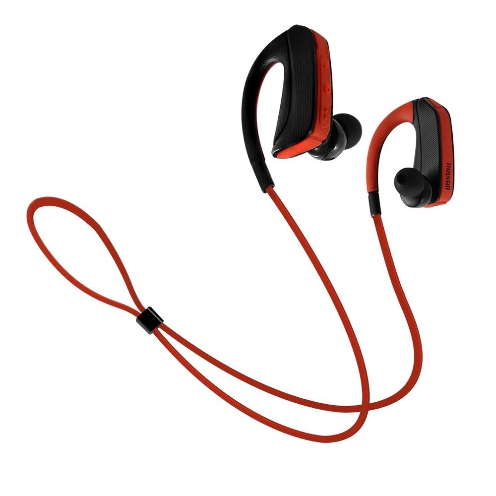 Maxell Audífono Deportivo Bluetooth / con Micrófono / Pure-Fitness / Resiste Salpicaduras / 348137 / Rojo