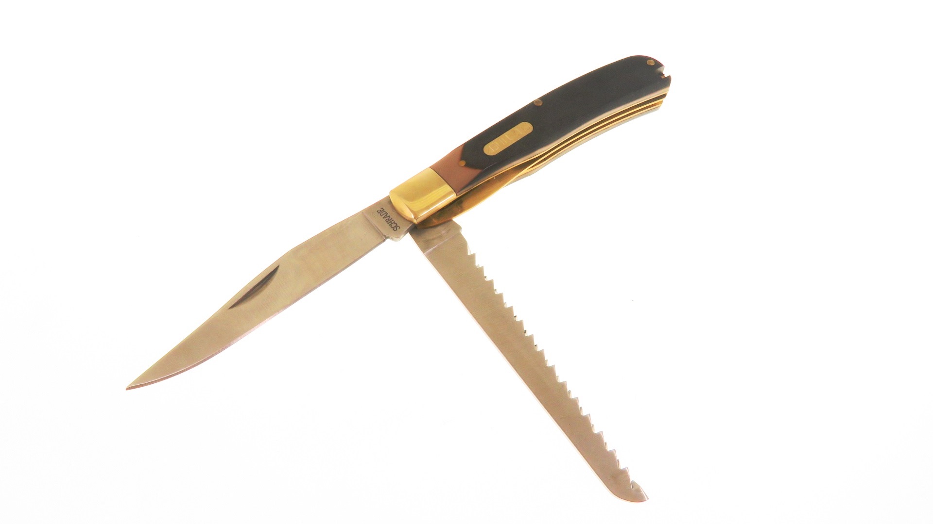 Sch97Ot Schrade Old Timer Navaja Buzz Trapper Sierra Fda/Pl