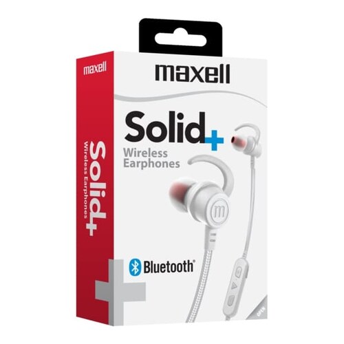 Maxell Audífonos Bluetooth Solid+ BT-100 / Inalámbricos / Recargables / 347965 / Blanco
