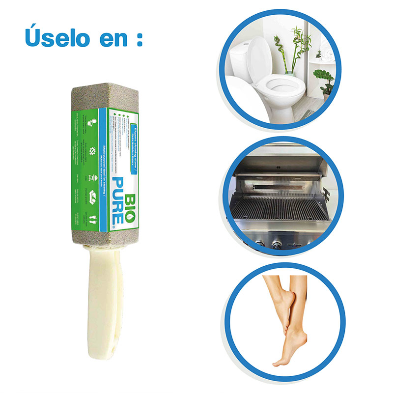 Kit 6x Piedra Pomez Con Agarradera Para Limpiar - BIOPURE - 24cm x 3.8cm x 3.8cm