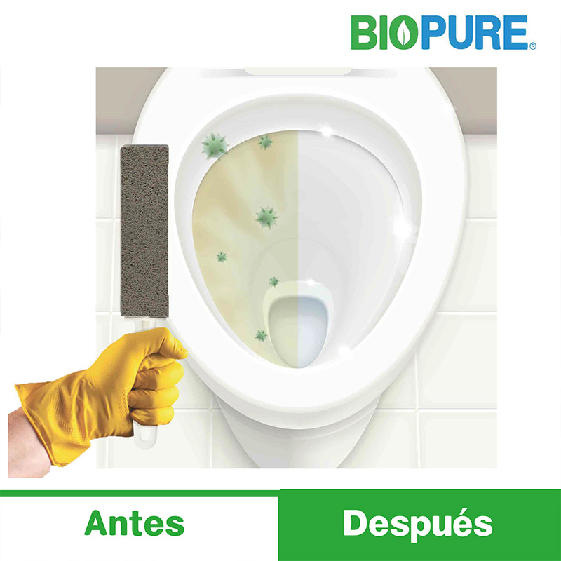 Kit 6x Piedra Pomez Con Agarradera Para Limpiar - BIOPURE - 24cm x 3.8cm x 3.8cm