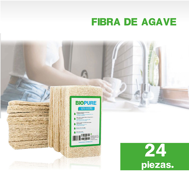 Fibras biodegradables para cocina (24 piezas) - BIOPURE 