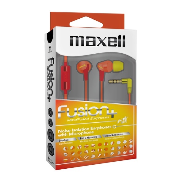 Maxell Audífonos Fusión + FUS-9 / con Micrófono / Manos Libres / 347370 / Amarillo