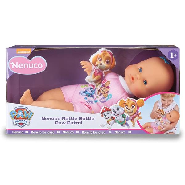 Nenuco Biberón Y Sonajero Paw Patrol Rosa
