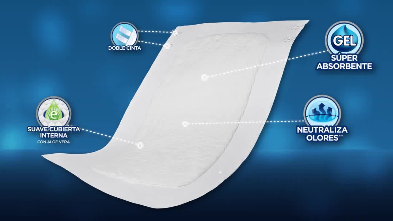 Protector de Cama Unitalla Predoblado; Máxima Protección TENA 40 Piezas