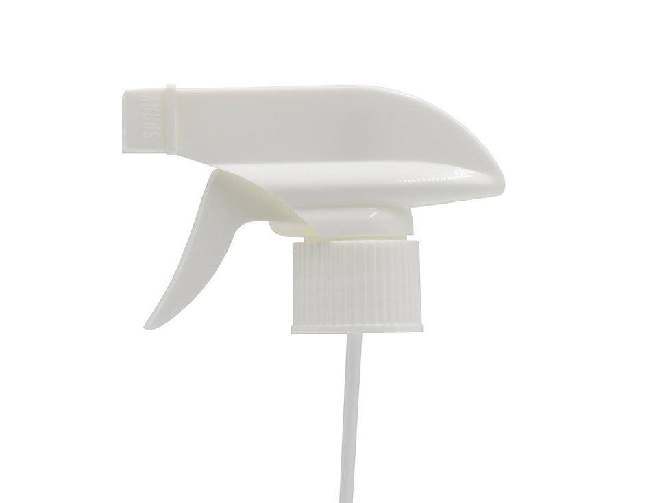 Pack con 10 pzas. Atomizador spray-steam-off color blanco rosca 28/410. Pulveriza agua, líquidos.