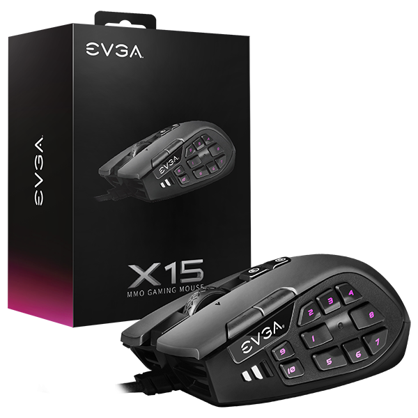 Mouse Raton Gamer EVGA X15 16,000 Dpi Rgb 8k USB para computadora
