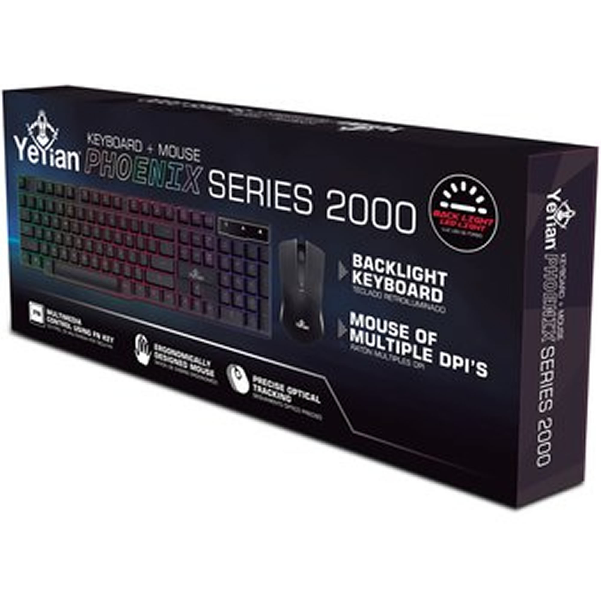 KIT YEYIAN GAMER TECLADO Y MOUSE PHOENIX 2000