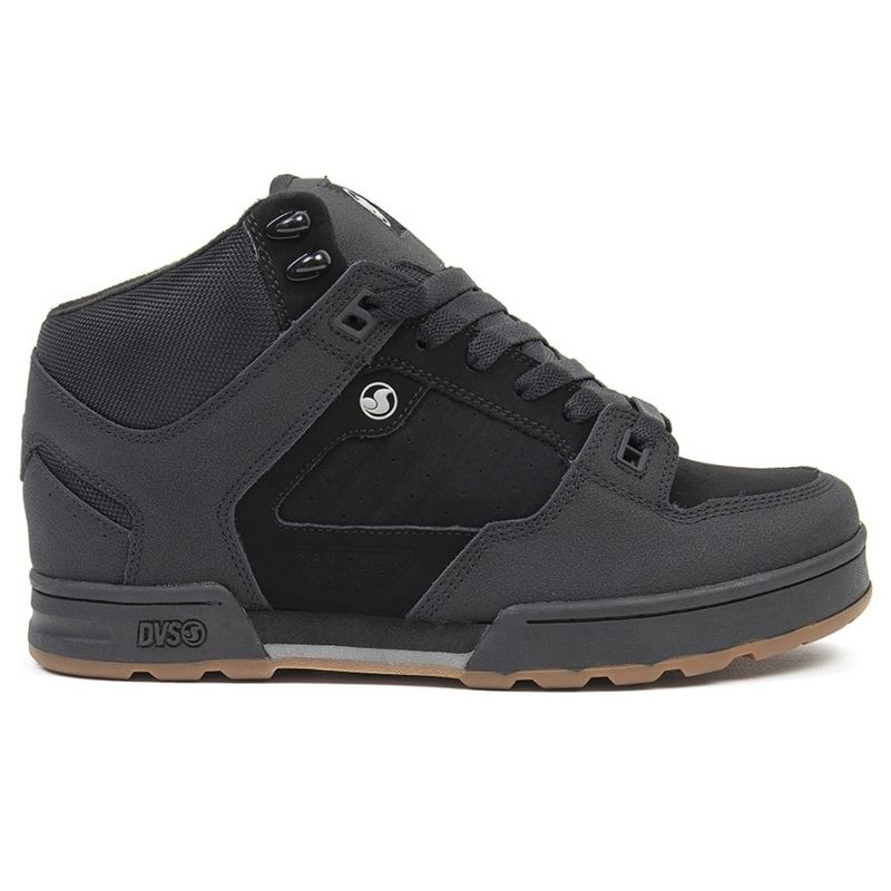 DVS MILITIA BOOT 014 BLACK BLACK GUM NUBUCK.