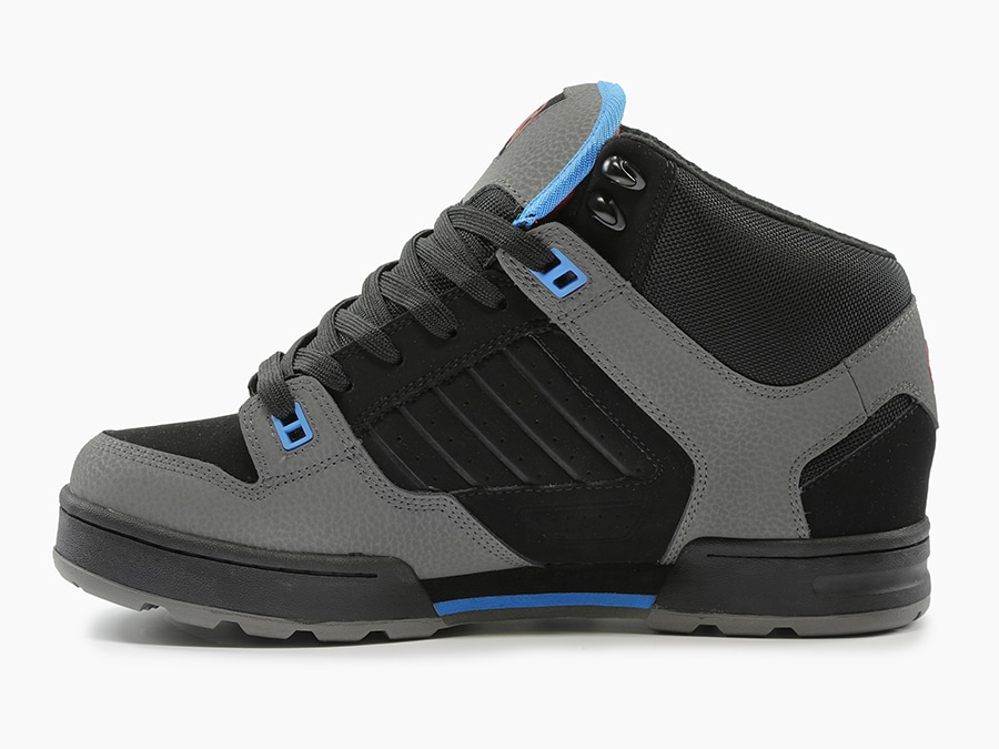 DVS MILITIA BOOT 015 BLACK FIERY RED BLUE NUBUCK