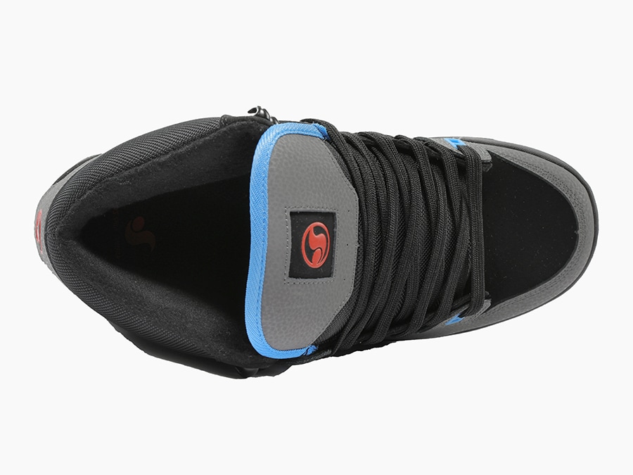 DVS MILITIA BOOT 015 BLACK FIERY RED BLUE NUBUCK