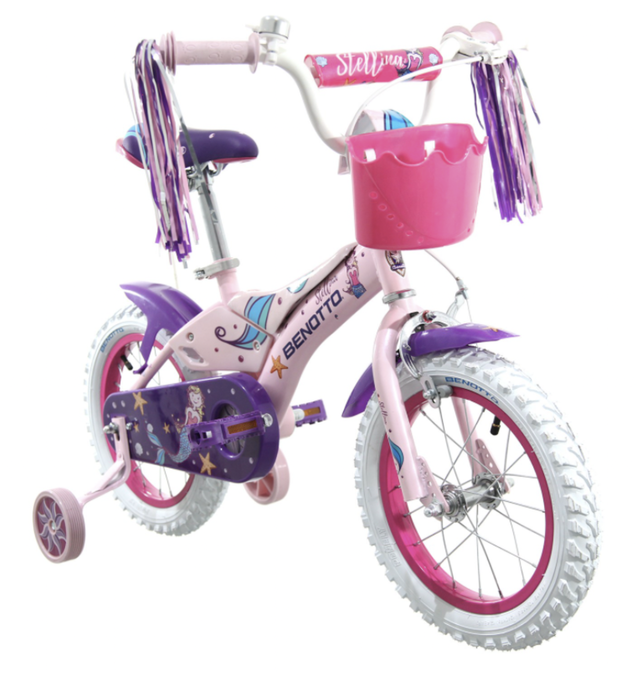 Bicicleta Benotto Infantil Stellina R14 Frenos V/contrapedal Rosa - Morado