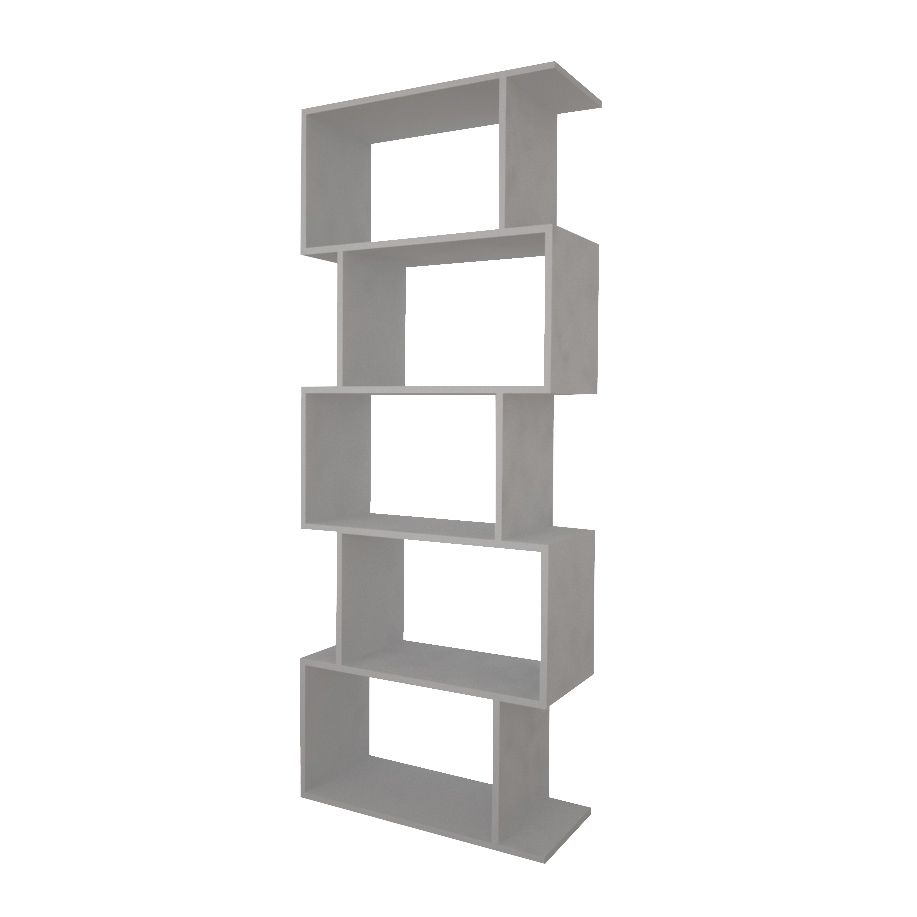 Librero minimalista alto gris