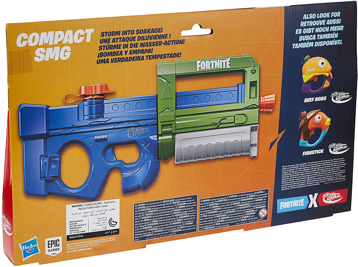 Nerf Super Soaker Lanzador de Agua Fortnite Compact SMG